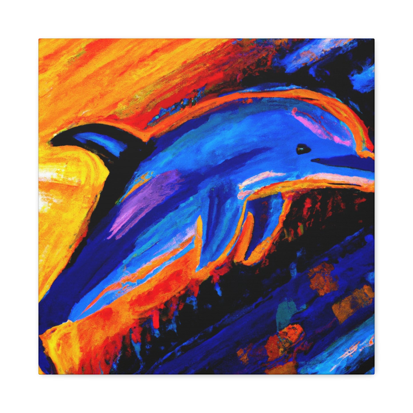 Dolphin in Fauvism - Canvas