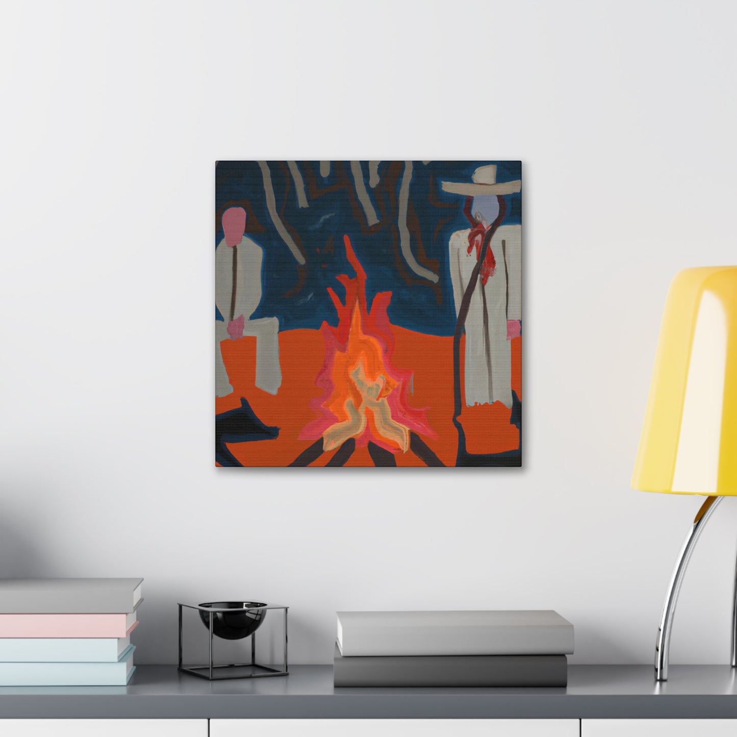 Campfire at Nightfall - Canvas