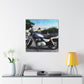 "Motorcycle: Hyperreal Vision" - Canvas