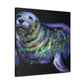 "Harp Seals in Moonlight" - Canvas