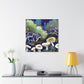 Mushroom Impressionism Scene - Canvas