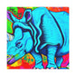 "Rhinoceros of India" - Canvas