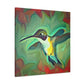 "Hummingbird in Sapphire Flight" - Canvas