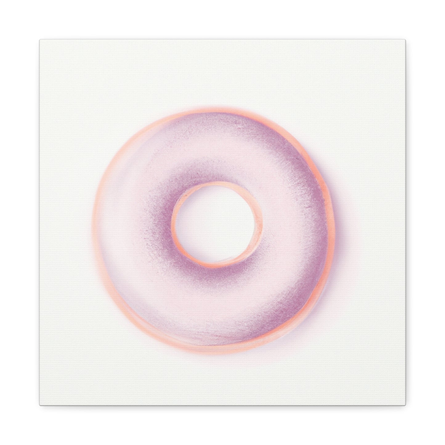 "Minimalist Doughnut Dream" - Canvas