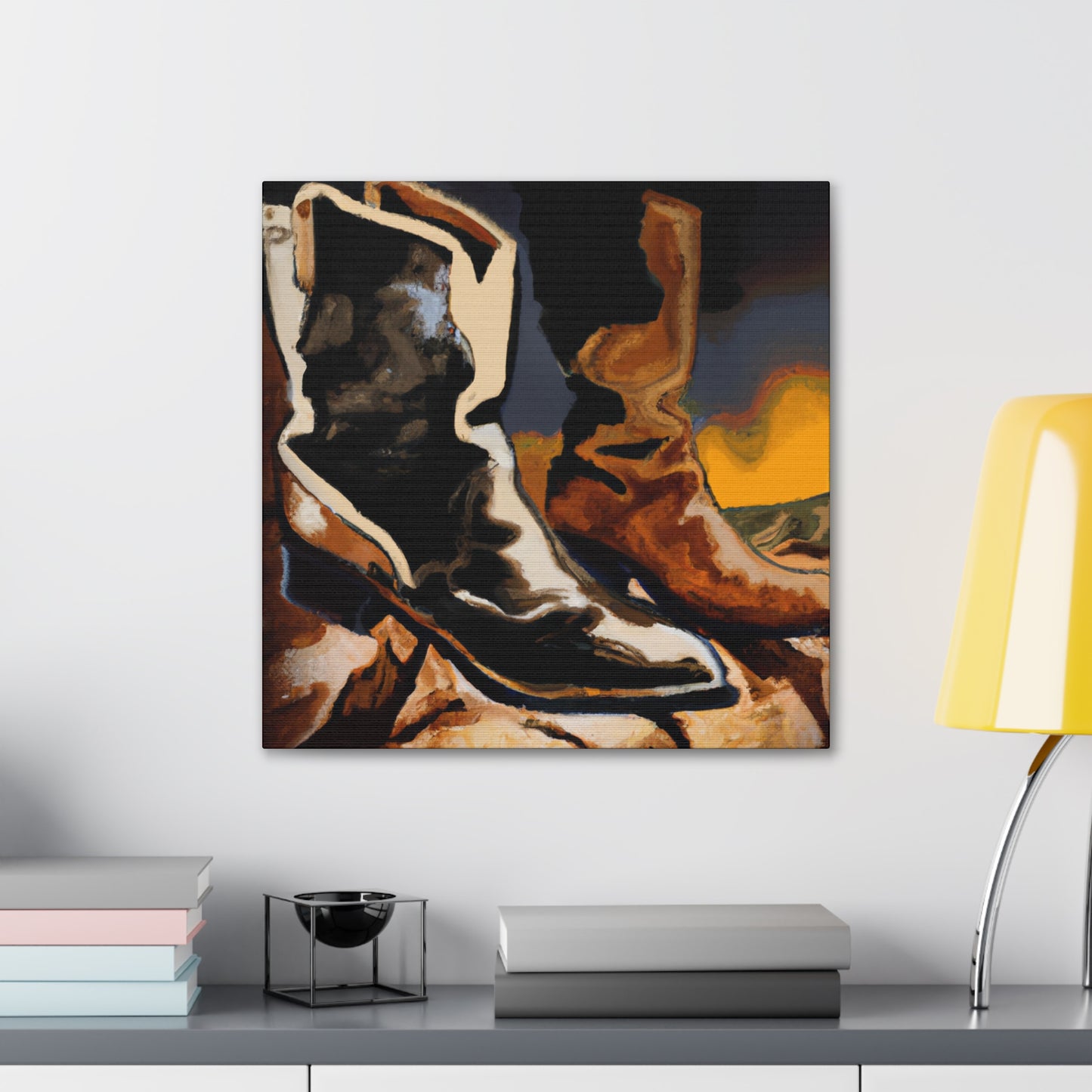 Old Boot Landscape - Canvas