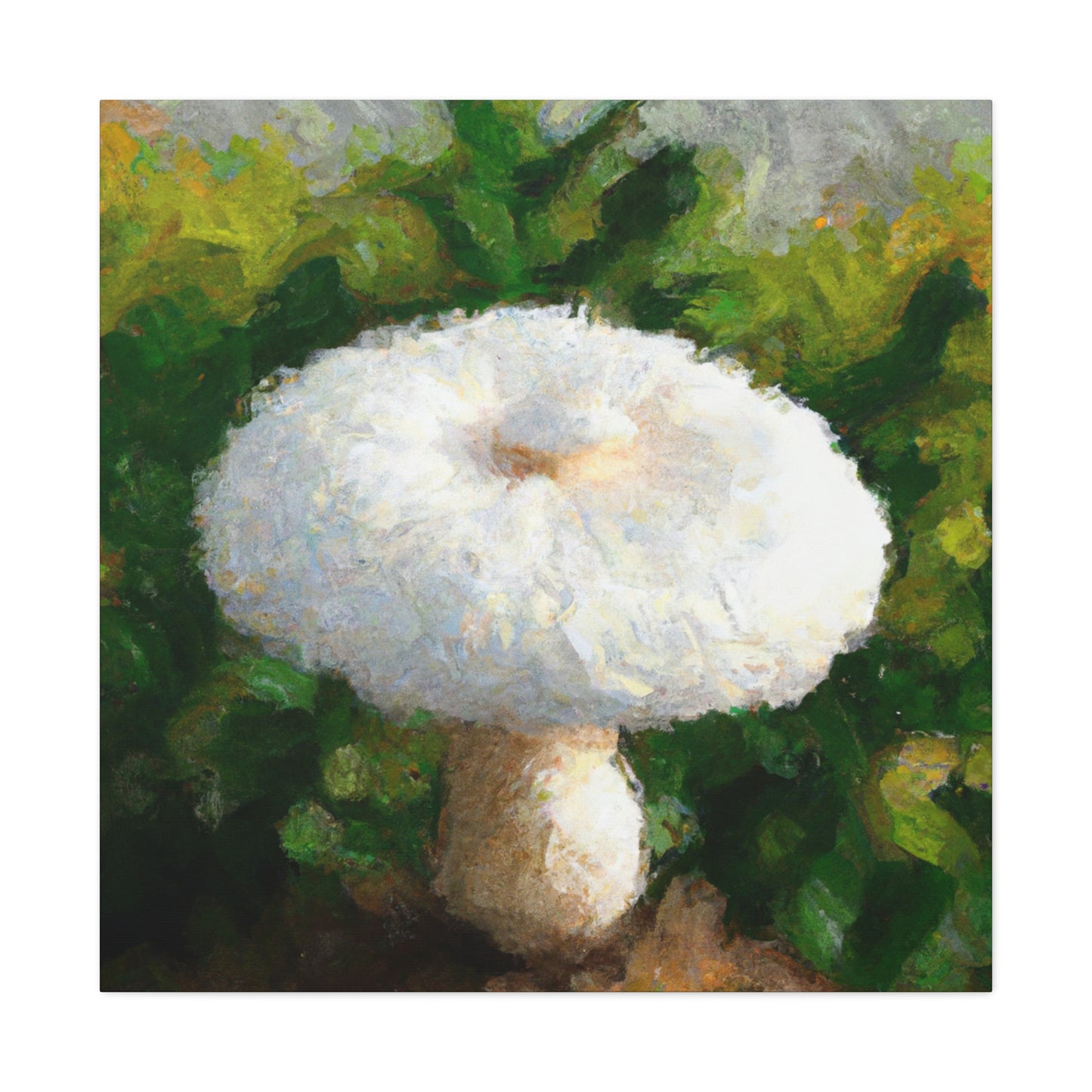 White Mushroom Brilliance - Canvas