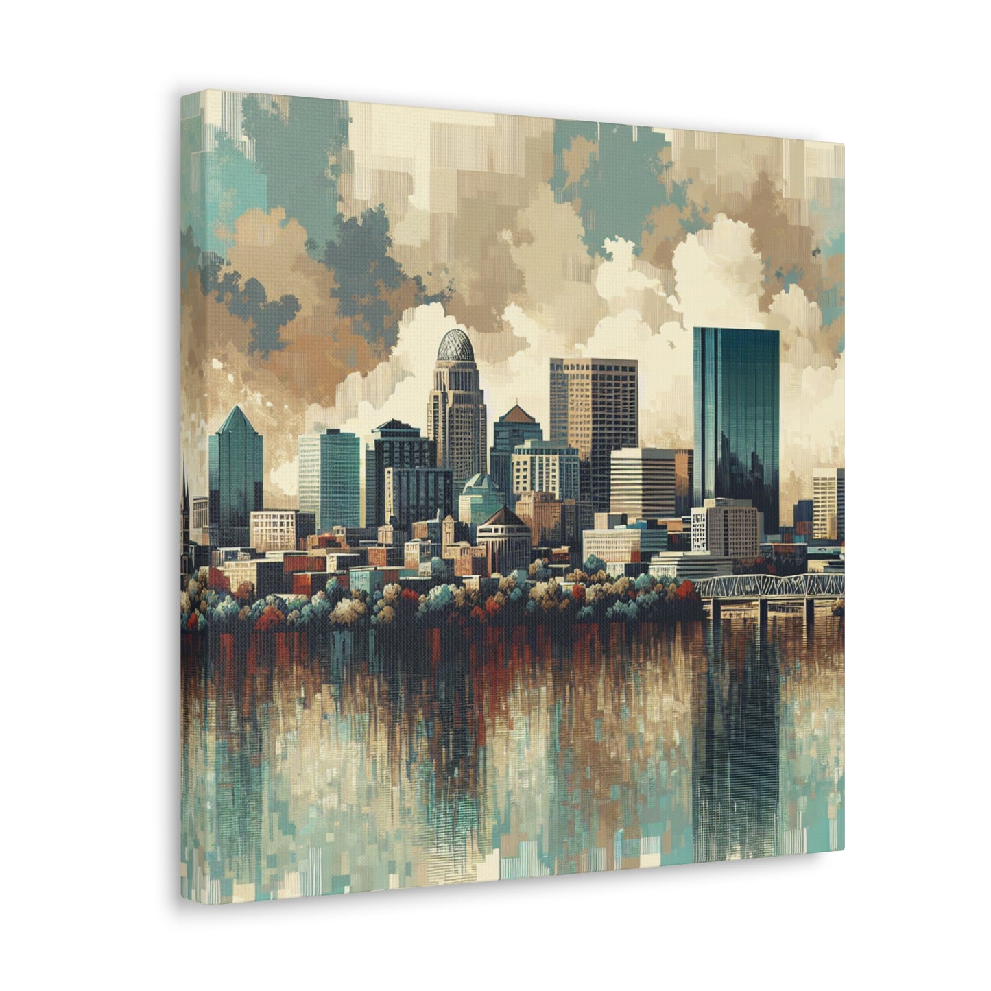 "Louisville's Timeless Urban Portrait" - Canvas