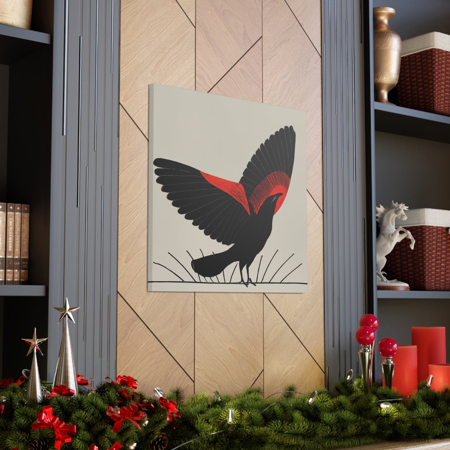 "Blackbird of Deco Dreams" - Canvas