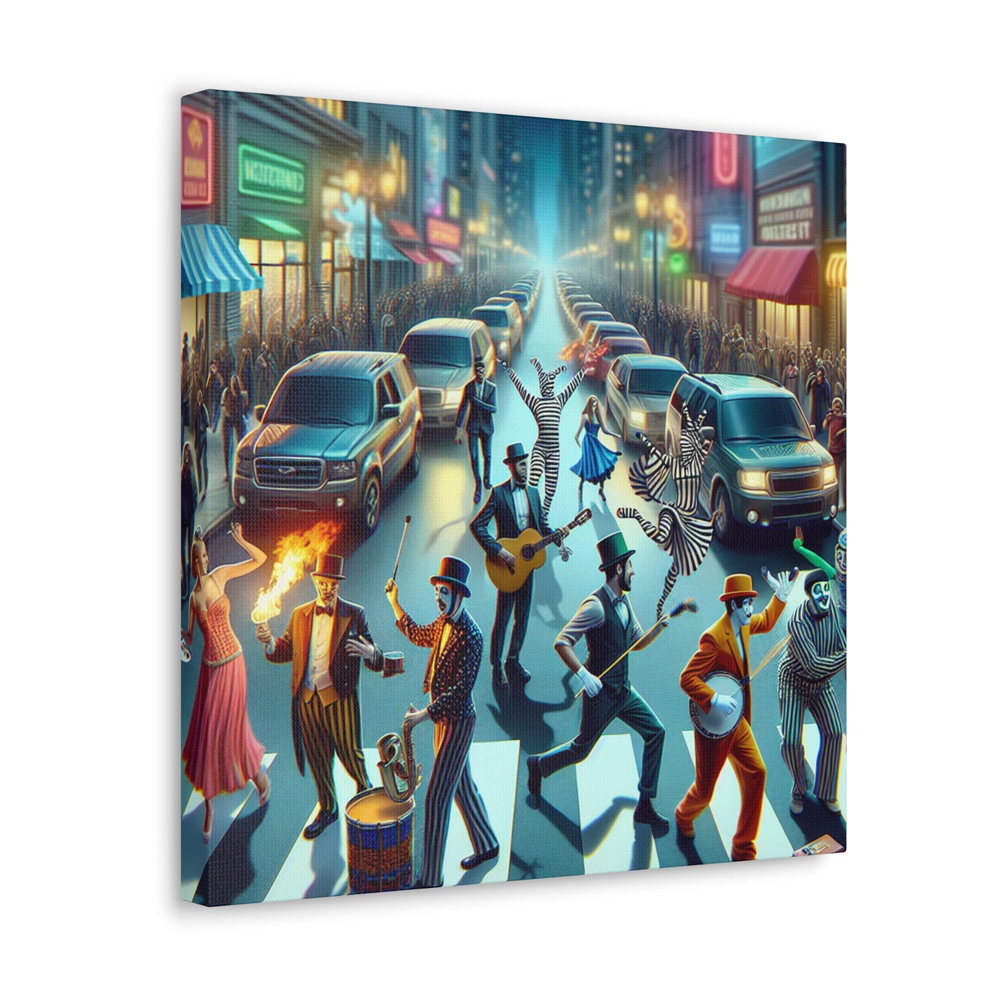 "Urban Enigma: Buskerscape" - Canvas