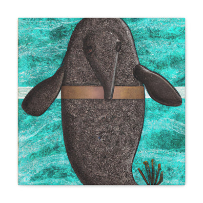 Manatee in Deco Style - Canvas