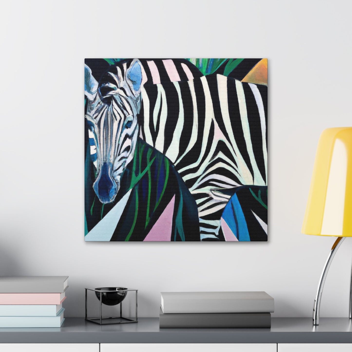 "Gilded Zebra Dance" - Canvas