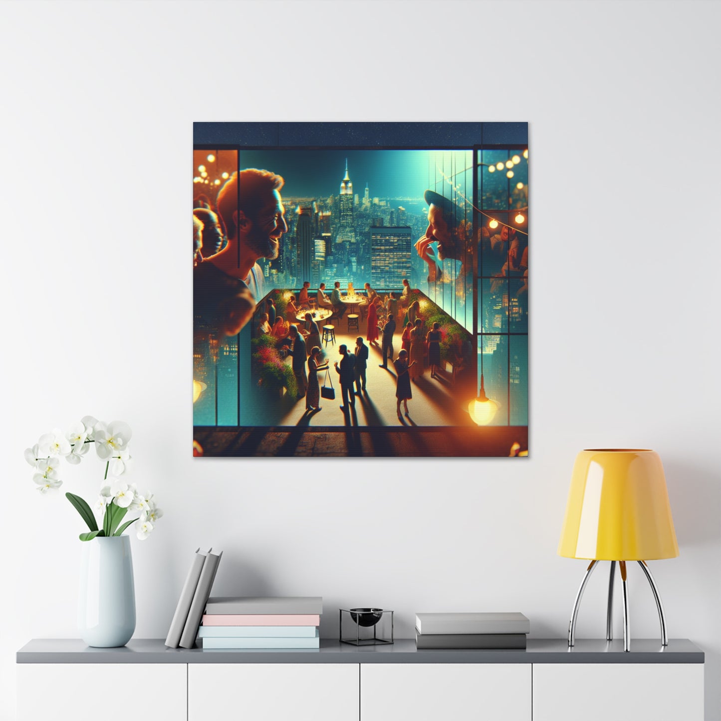 "Urban Celebration Skies" - Canvas