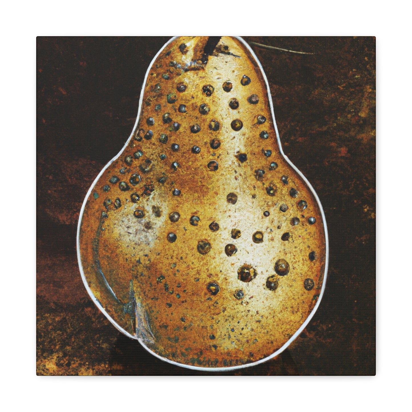 "Pear-y Steampunk Charm" - Canvas