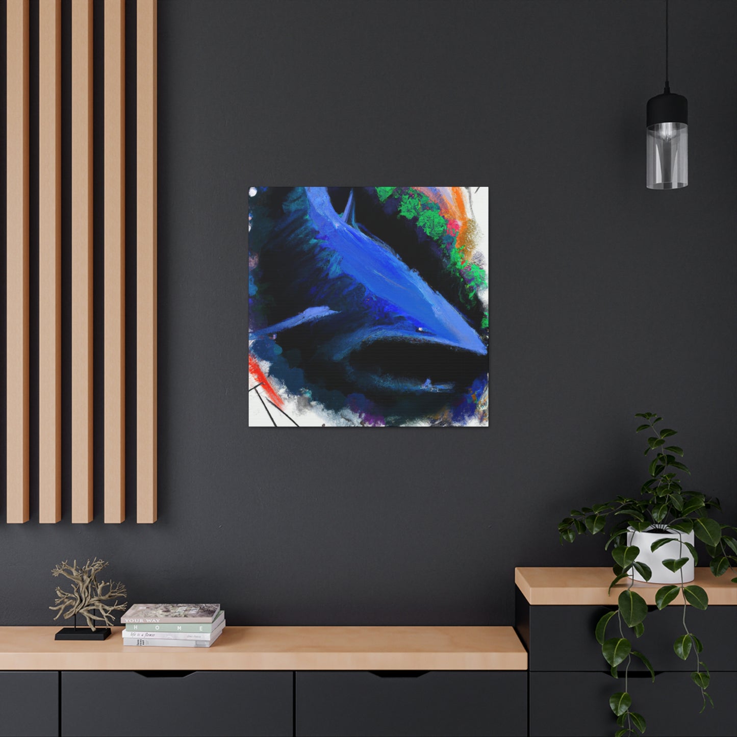 "Shark In Turbulence" - Canvas