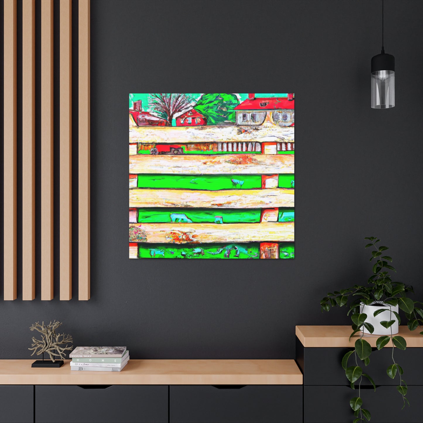 "Barnyard Fence Splendor" - Canvas