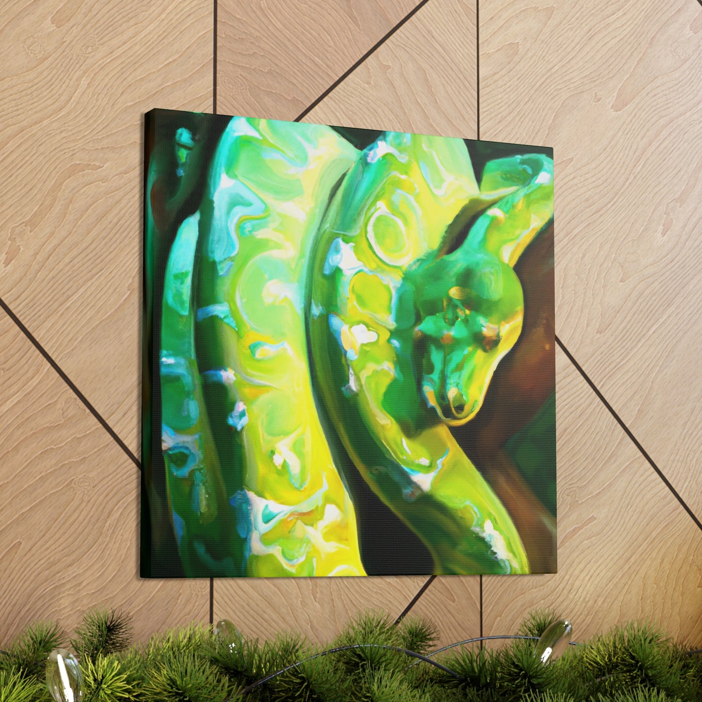 Green Tree Python Slither - Canvas