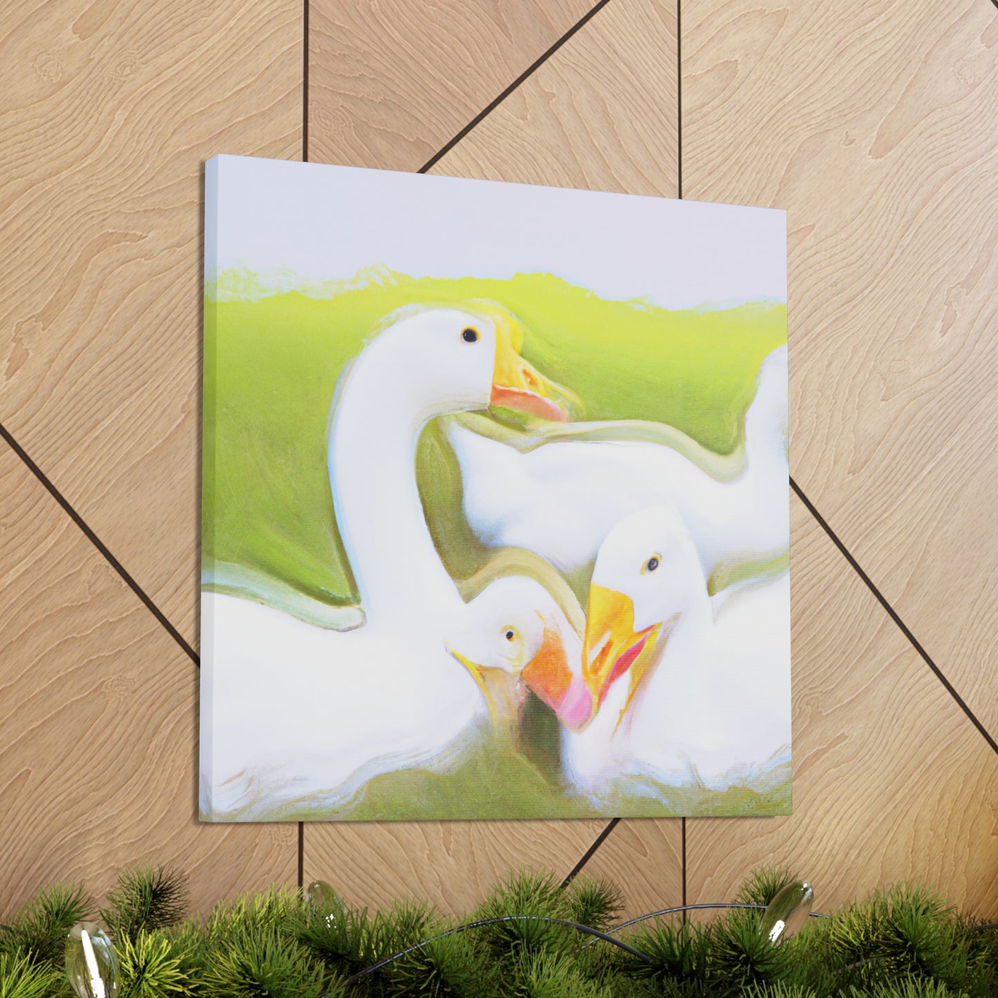 "Gaggle of Geese Flying" - Canvas