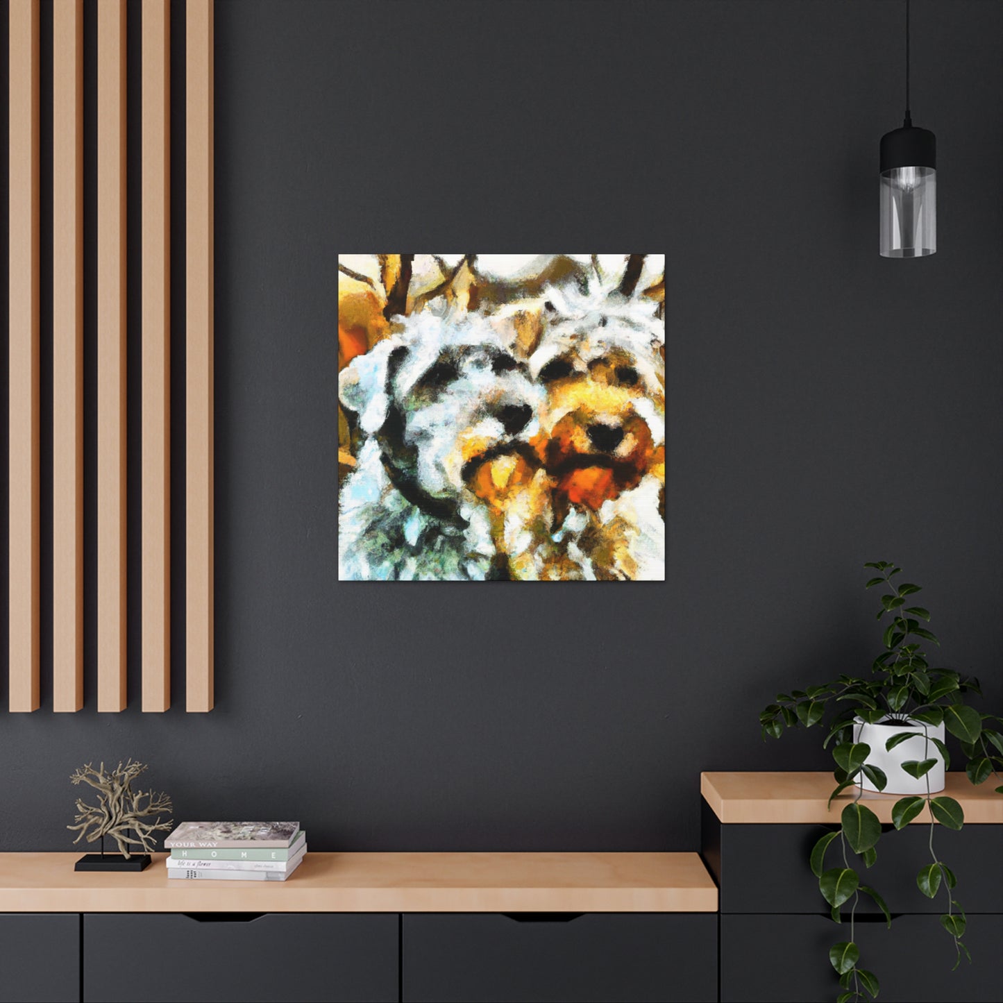 Spaniel in Autumn Leaves - Canvas