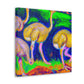 Ostrich Dreamscape Painting - Canvas