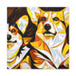 "Corgis in Art Deco" - Canvas