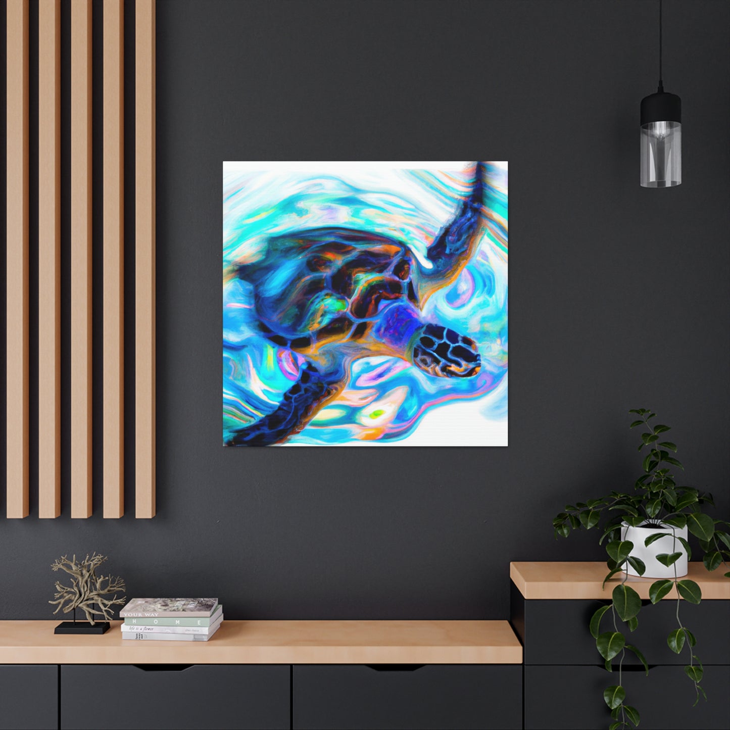 Sea Turtle Mural. - Canvas