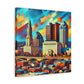 "Vibrant Columbus Dawn" - Canvas