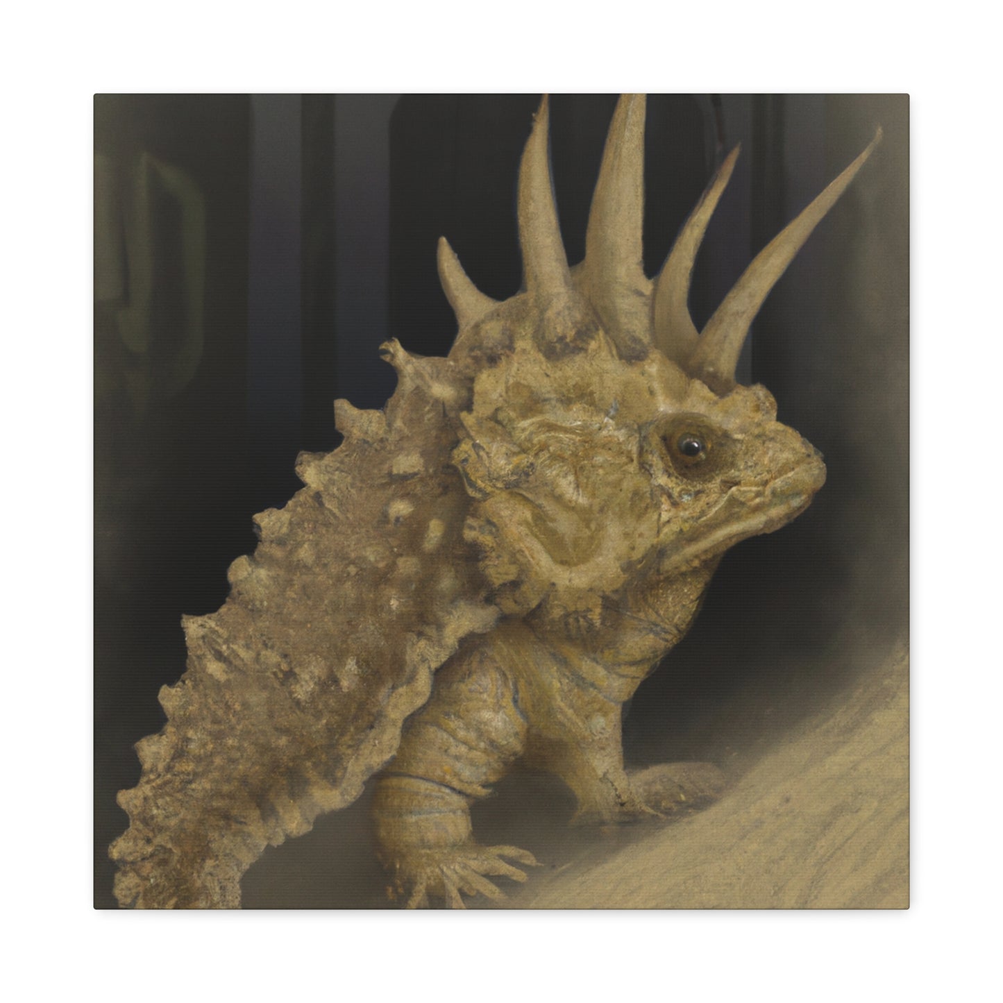 Horned Lizard Graffiti - Canvas