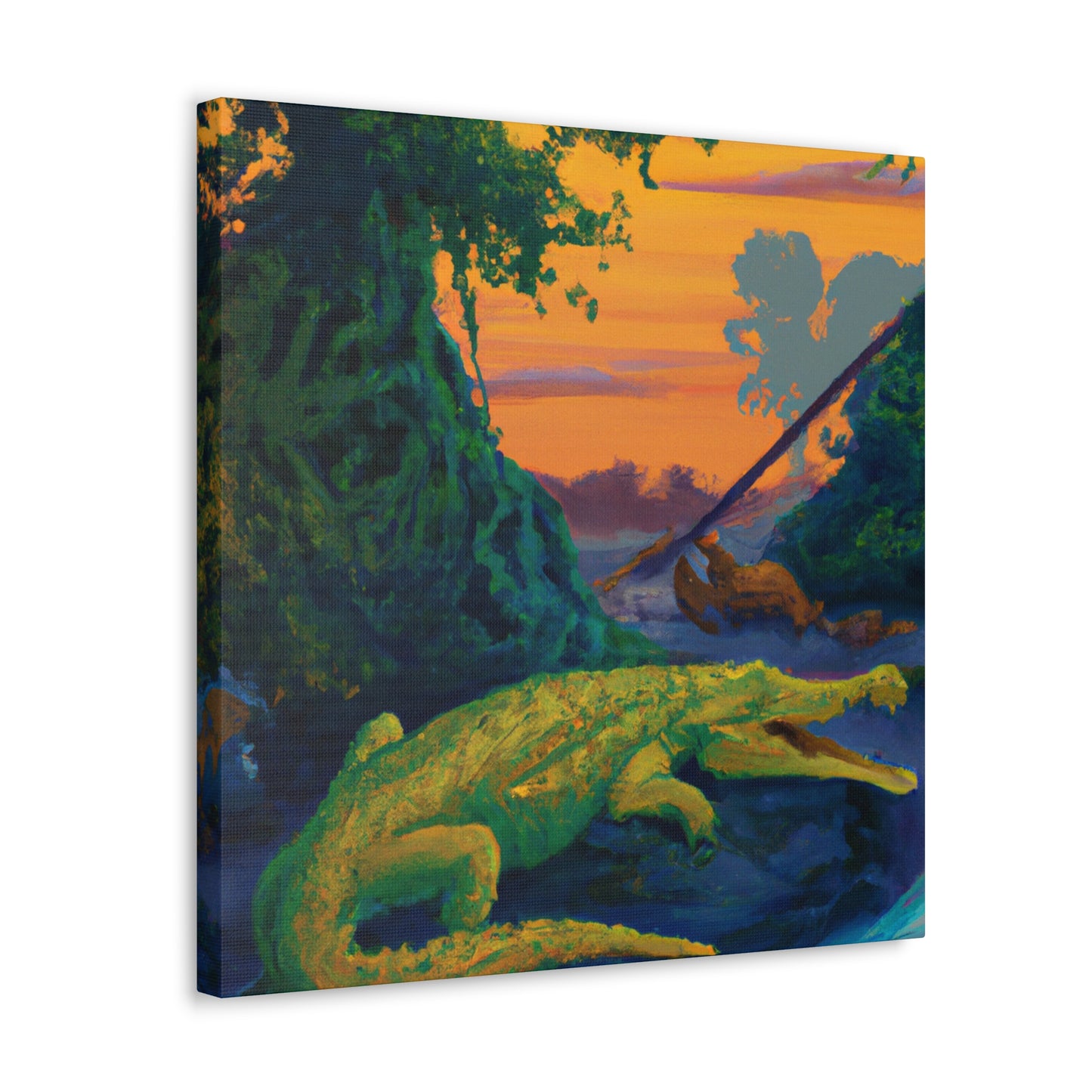 Crocodile in Rococo - Canvas