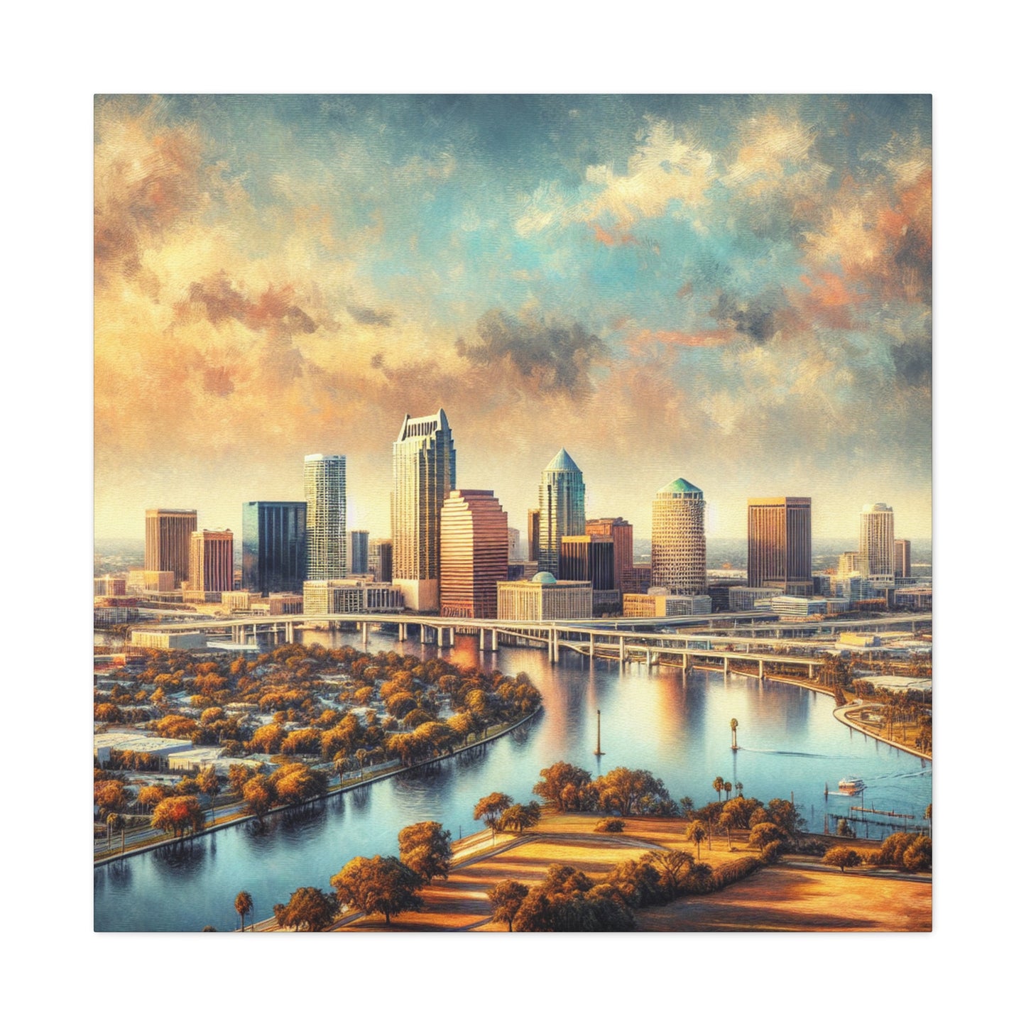 Sunset Serenade in Tampa - Canvas