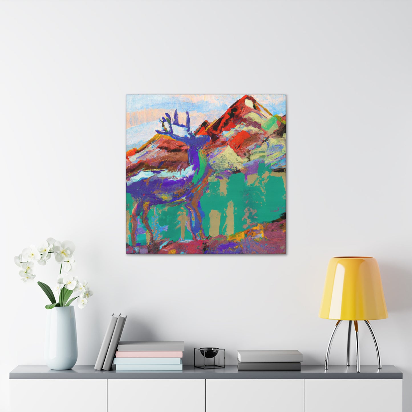 Deer in Moonlight Glow - Canvas