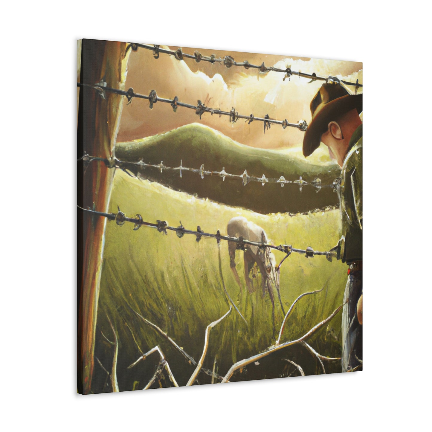 "Barbed Wire Beauty" - Canvas