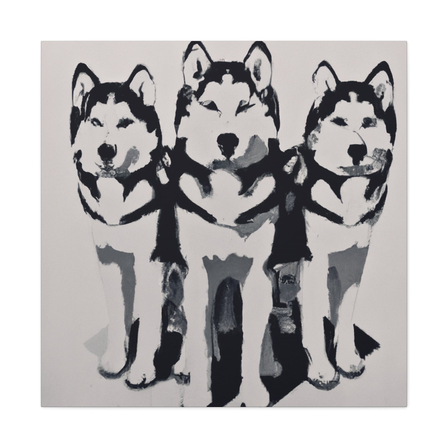 "Huskies in Art Deco" - Canvas