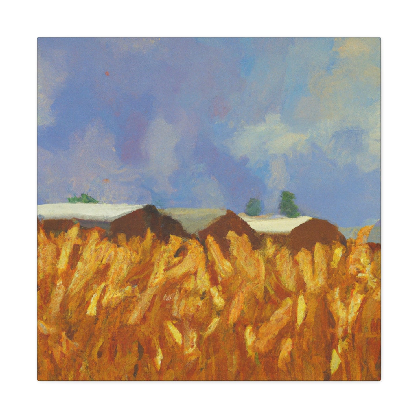 "Wheat Field Idyllic Dream" - Canvas