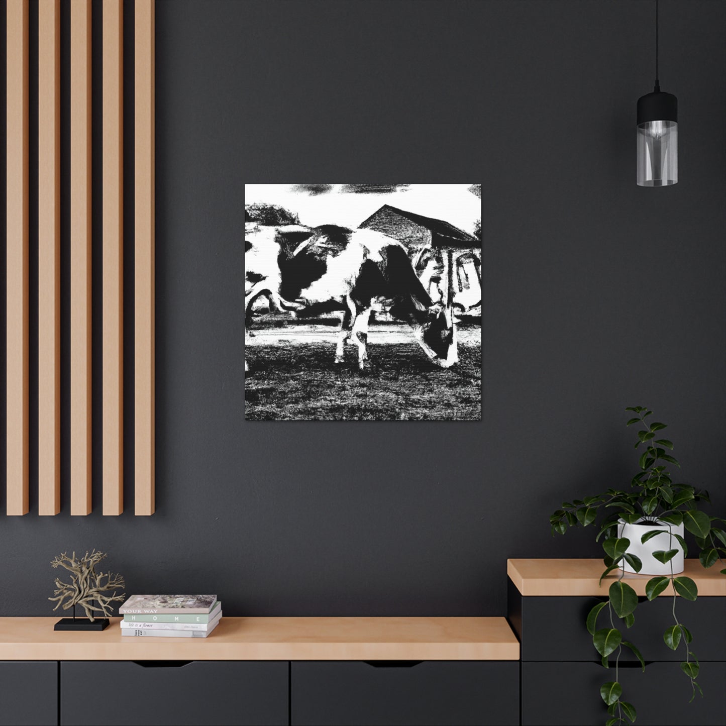 Milk Cow Mural. - Canvas