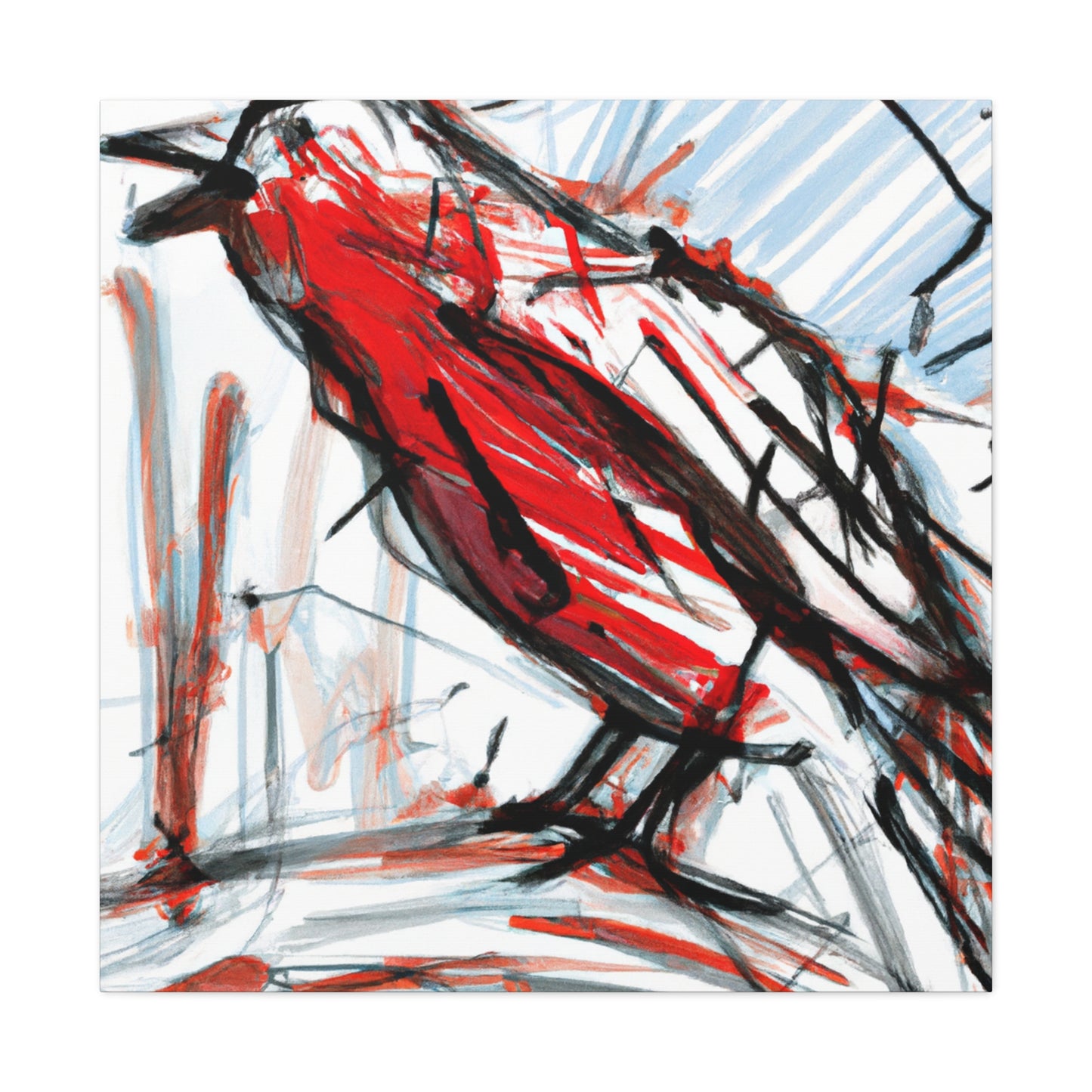 Red-winged Blackbird Abstraction - Canvas