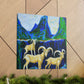 Mountain Goat Expressionism - Canvas