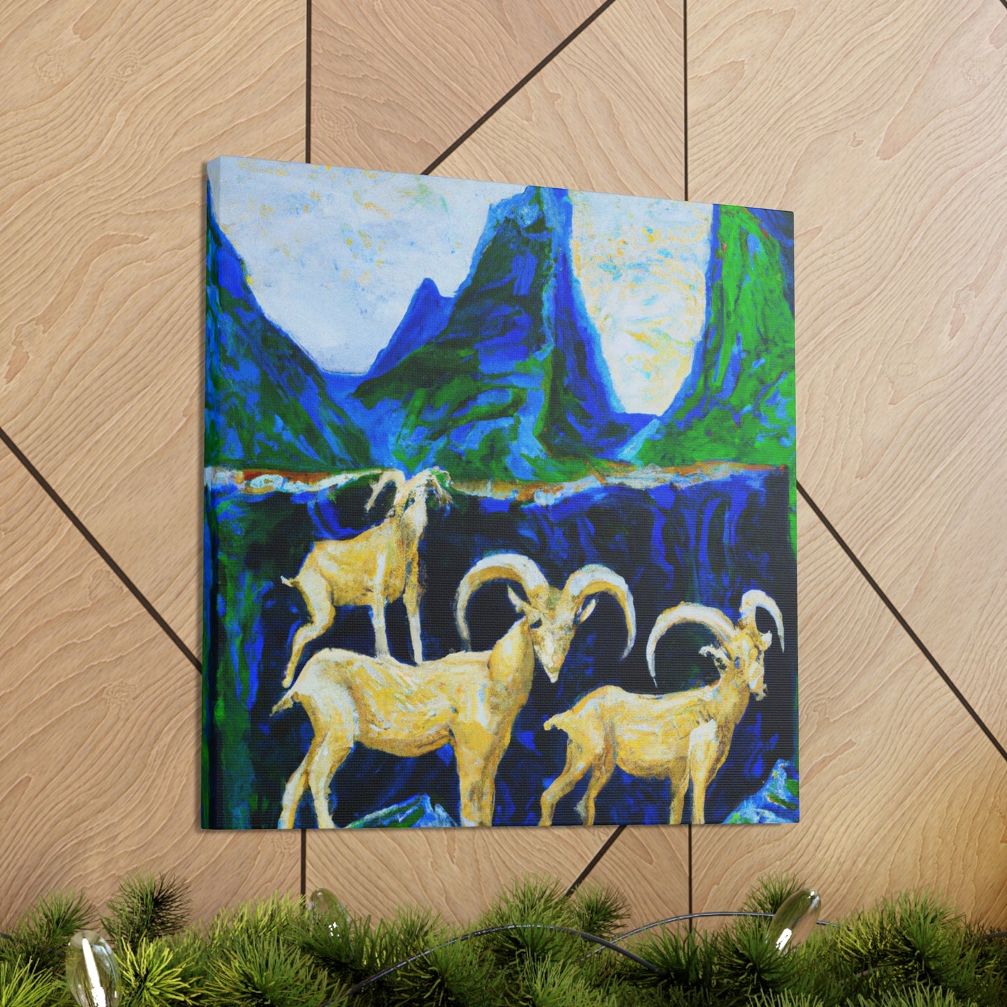 Mountain Goat Expressionism - Canvas