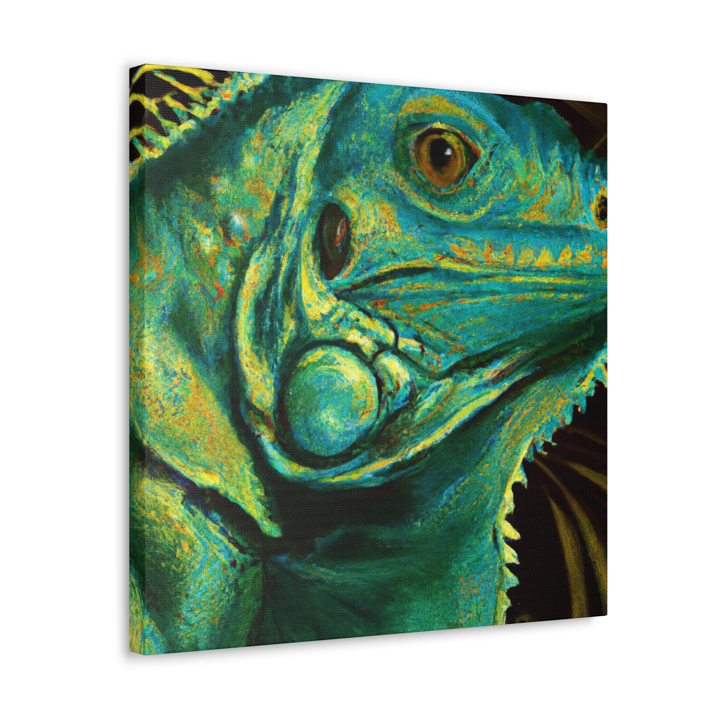 Green Iguanas Revelry - Canvas