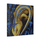 "Blue-Tongued Skink Oasis" - Canvas