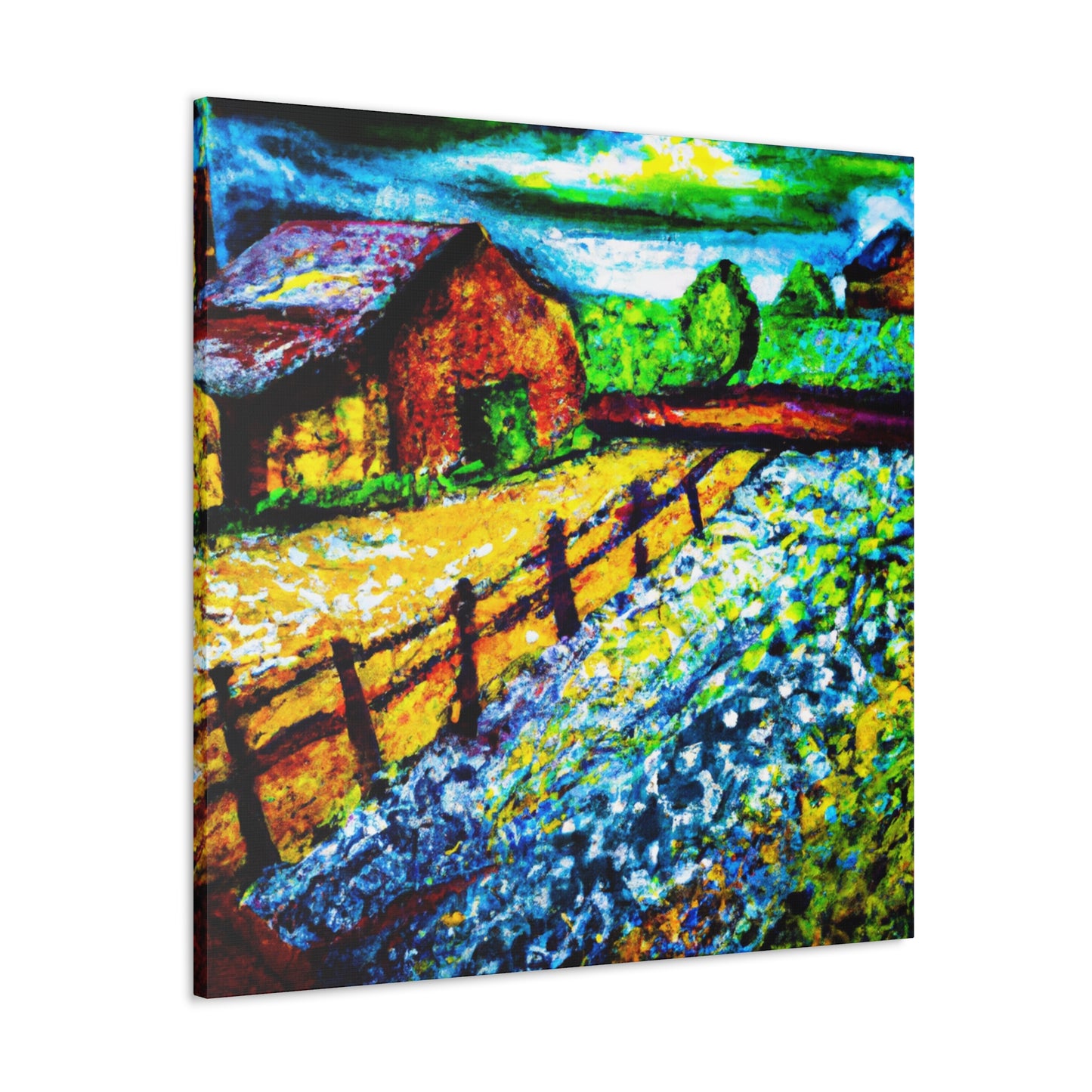 Farmhouse Expressionism Dream - Canvas