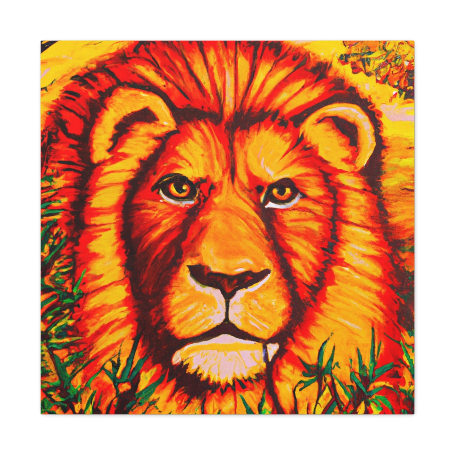 Lion in Hyperrealism - Canvas