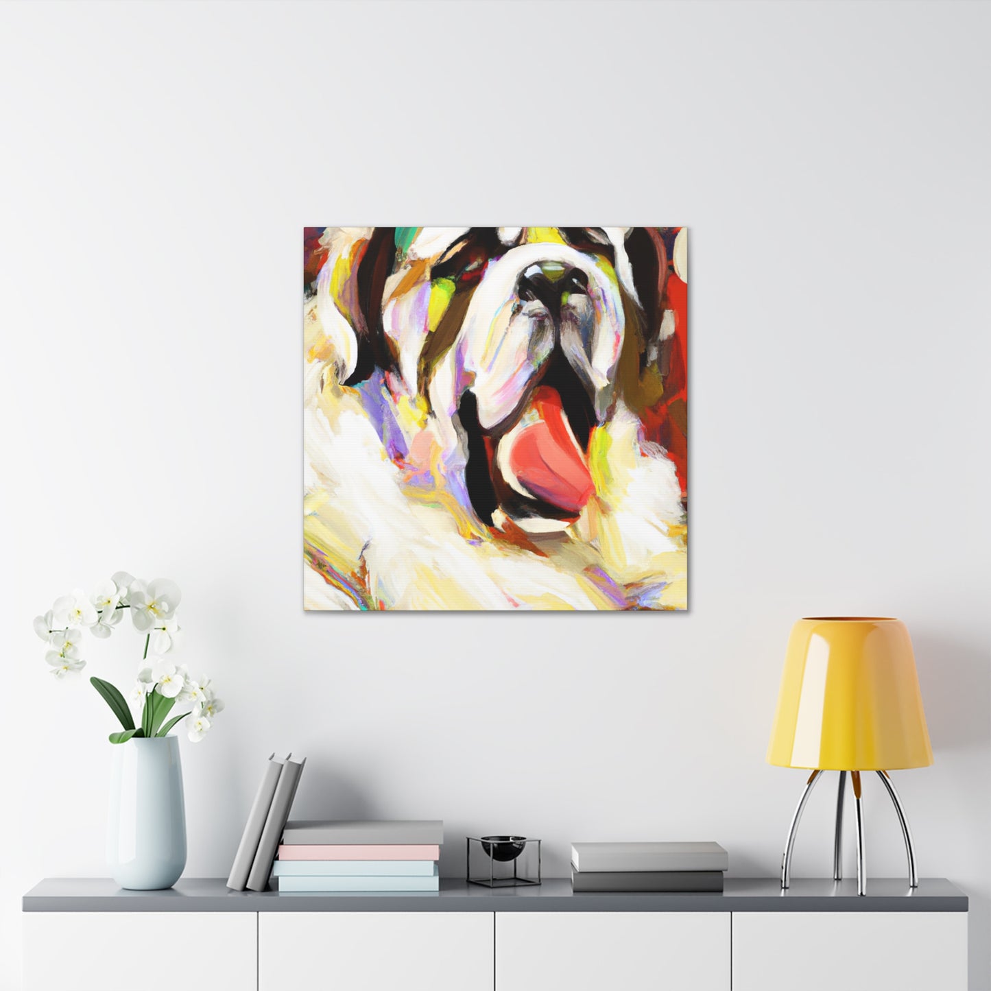 Saint Bernard Impressionism - Canvas