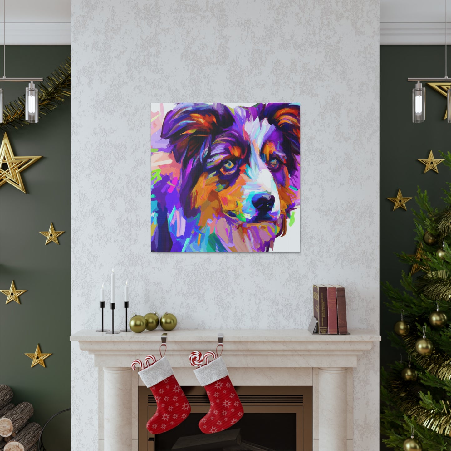 Australian Shepherd Reflection - Canvas