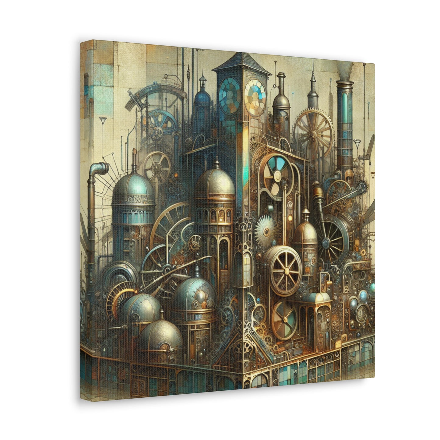 "Clockwork Dreamscape Dance" - Canvas