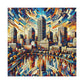 "City Kaleidoscope: Colorful Indianapolis" - Canvas