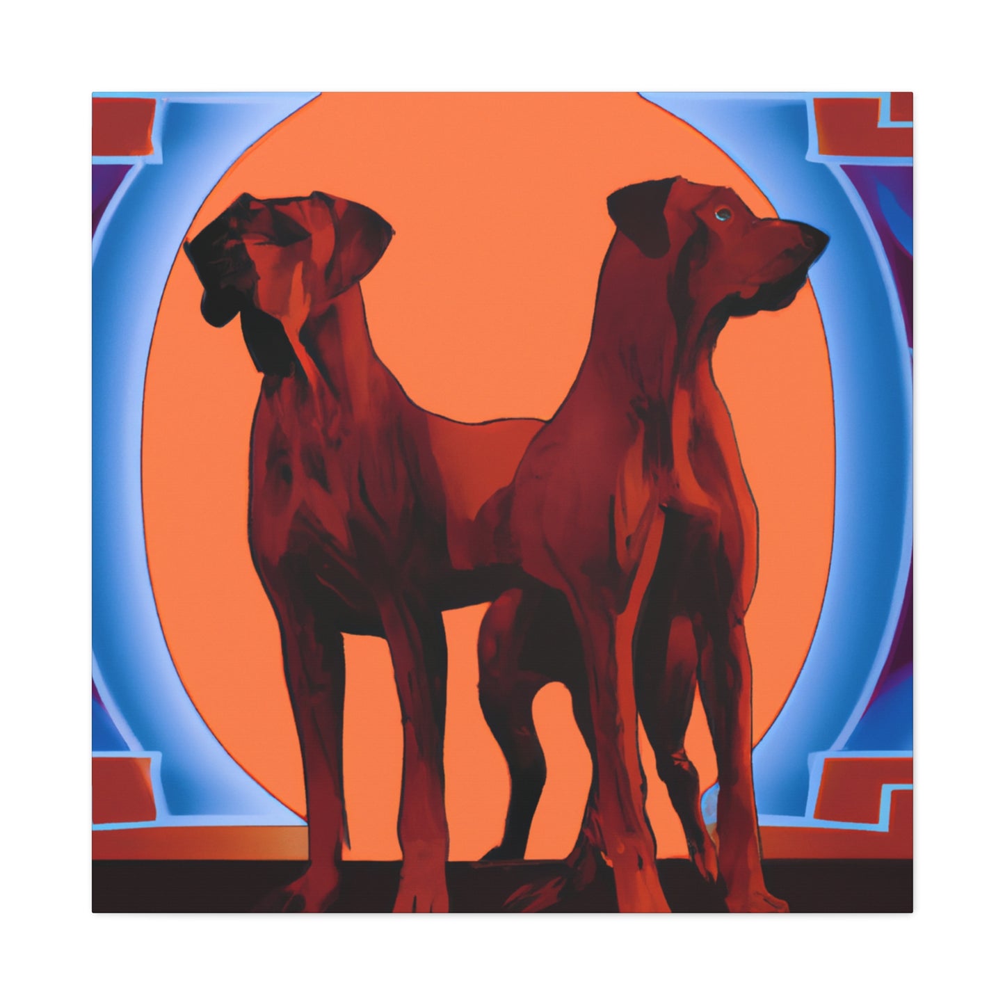 Ridgeback Art Deco. - Canvas