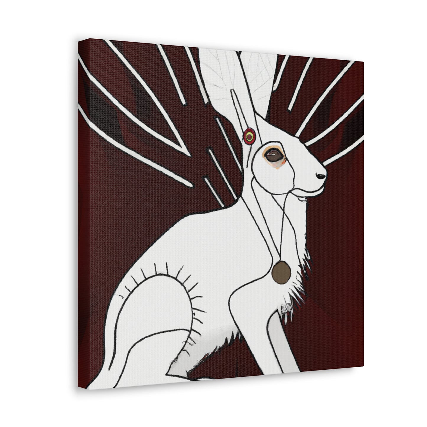 "Arctic Hare Art Deco" - Canvas