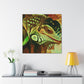 "Green Iguana Solitude" - Canvas