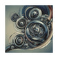 "Reflective Revolutions: Hubcaps" - Canvas