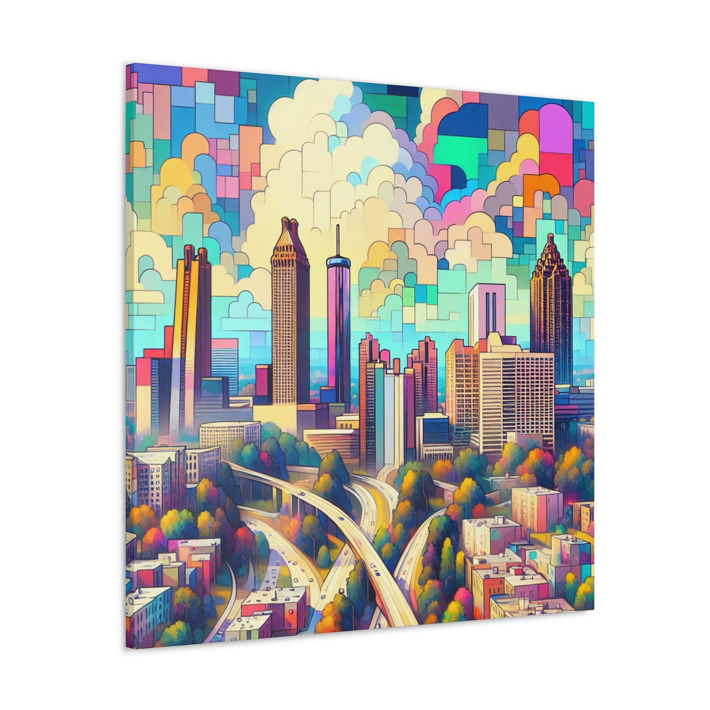 Urban Symphony in Atlanta - Canvas